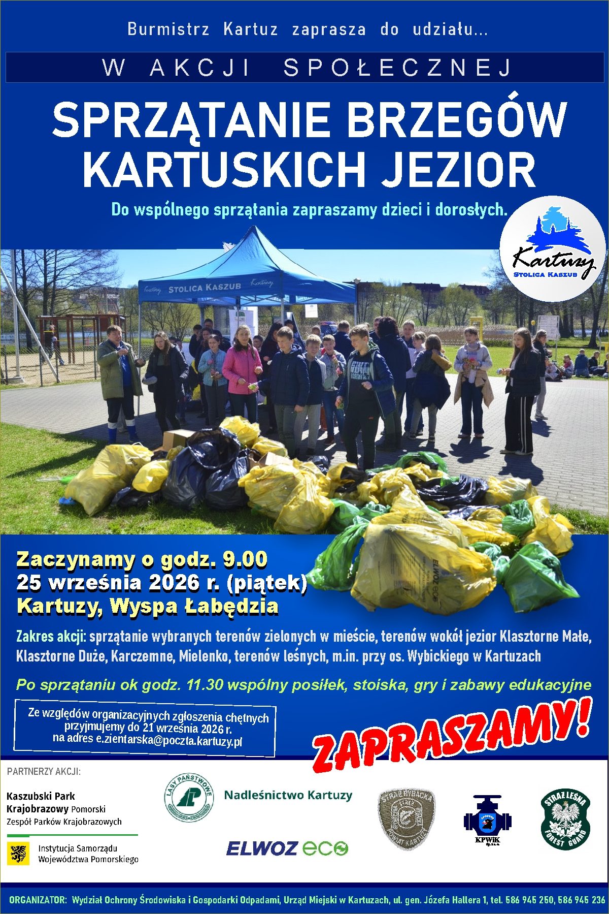 Mieszkańcy posprzątają brzegi kartuskich jezior