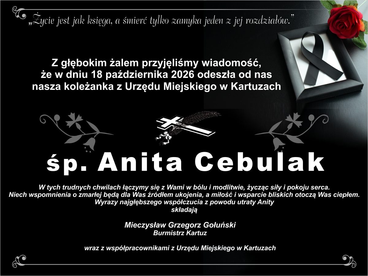 Zmarła Anita Cebulak, pracownica kartuskiego magistratu